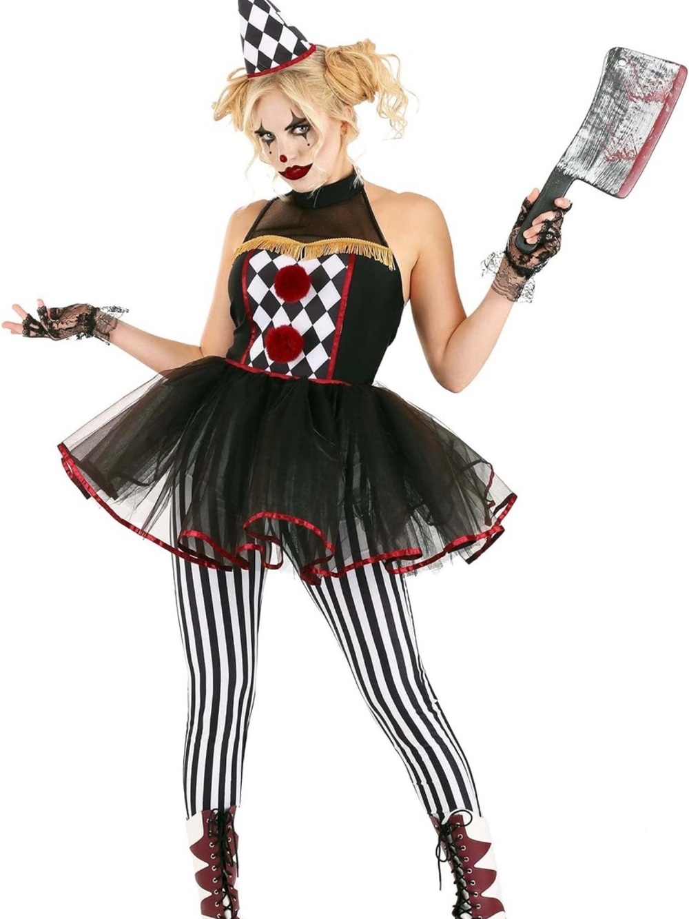 Twisted Harlequin Clown Costume